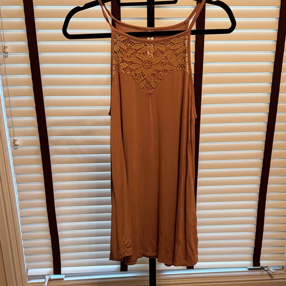 Signature Camel Lace Detail Tank